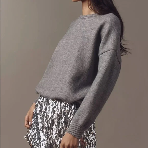 NWT Anthropologie Mare Mare Long Sleeve Knit Sequin Twofer Mini Dress Sz S - Picture 7 of 10